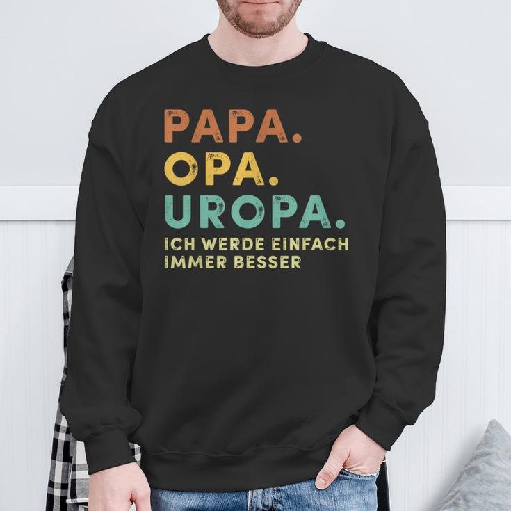Bester Papa und Opa Retro Sweatshirt, Perfekt für Vatertag Geschenke für alte Männer