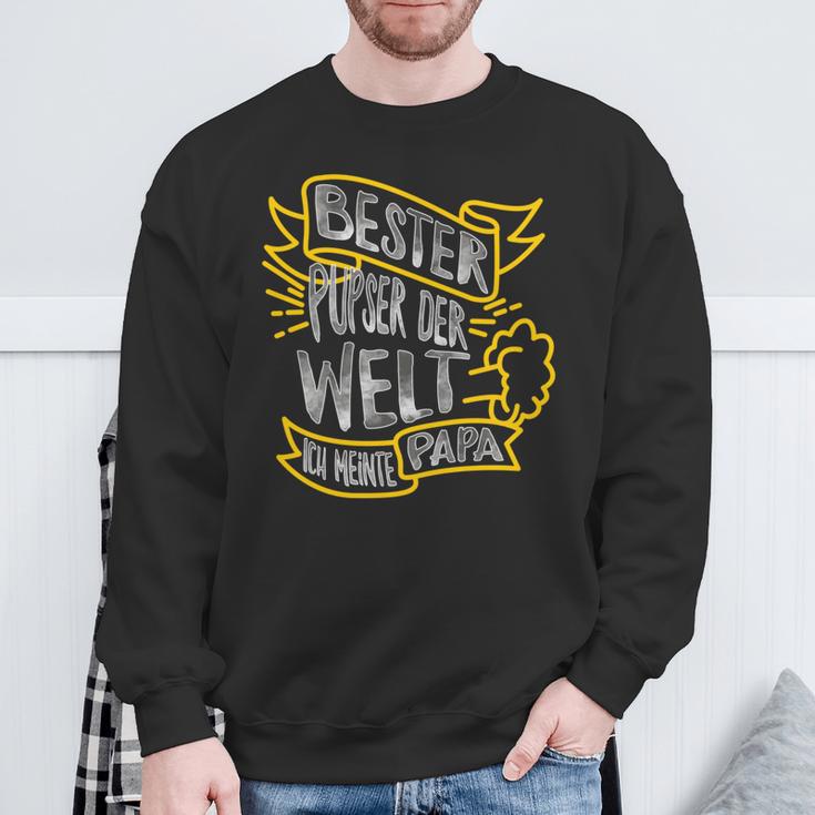 Bester Pupser Der Welt Ich Meinte Papaatertag Geschenk Sweatshirt Geschenke für alte Männer