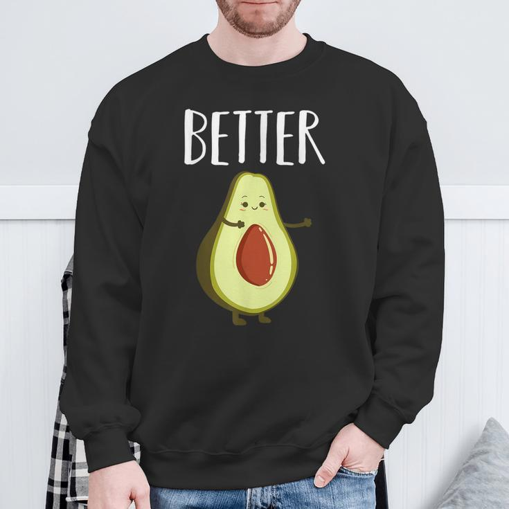 Better Half Avocado Matching Couple Valentine's Day Wedding Sweatshirt Gifts for Old Men