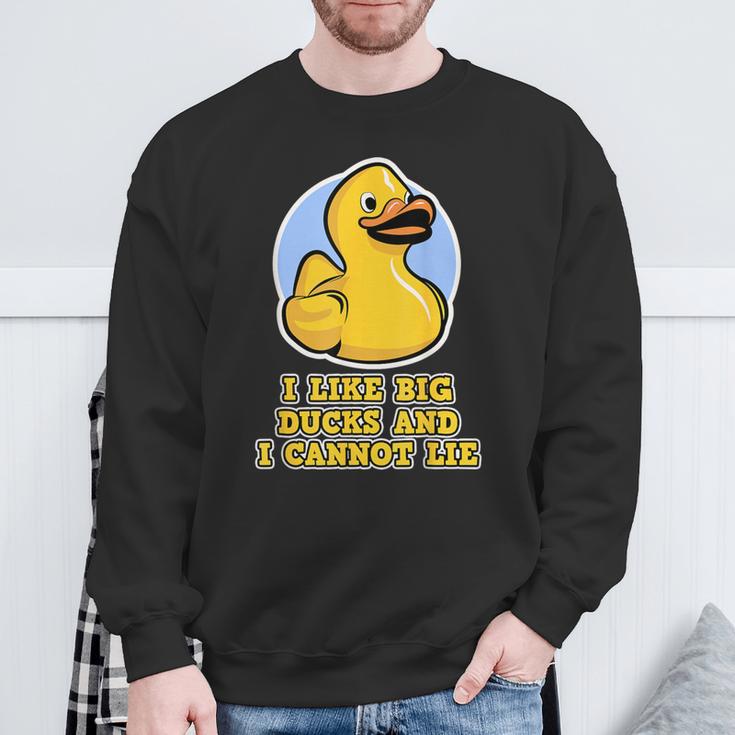 I Like Big Ducks And I Cannot Lie Rubber Duck Sweatshirt Gifts for Old Men