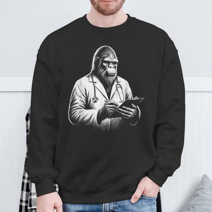 Bigfoot Doctor Sasquatch Vintage Dr Bigfoot Medical Sweatshirt Gifts for Old Men