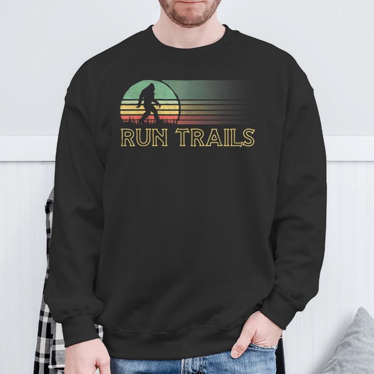 Bigfoot Runner Vintage Trail Ultra Marathon Sweatshirt Gifts for Old Men