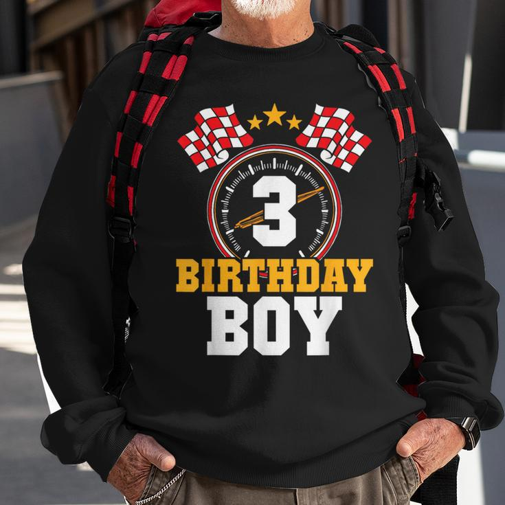 Birthday Boy 3Rd Race Car Party 3 Years Old Racing Driver Sweatshirt Gifts for Old Men