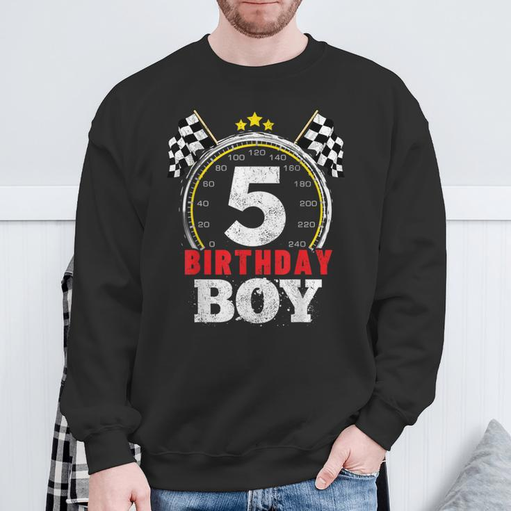 Birthday Boy 5Th Race Car 5 Year Old Racing Sweatshirt Gifts for Old Men
