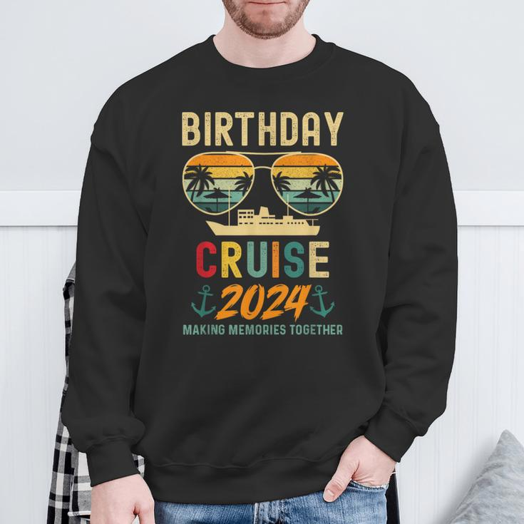 Birthday Cruise 2024 Squad Family Vacation Summer Sweatshirt Gifts for Old Men