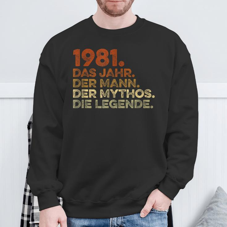 Birthday Vintage 1981 Man Myth Legend Sweatshirt Geschenke für alte Männer