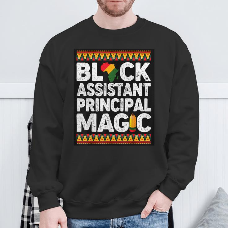 Black Assistant Principal Magic Melanin Black History Month Sweatshirt Gifts for Old Men