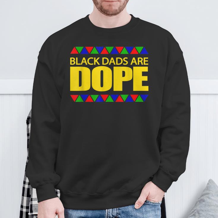 Black Dad's Are Dope Fathers Day Graphic Men's Sweatshirt Gifts for Old Men