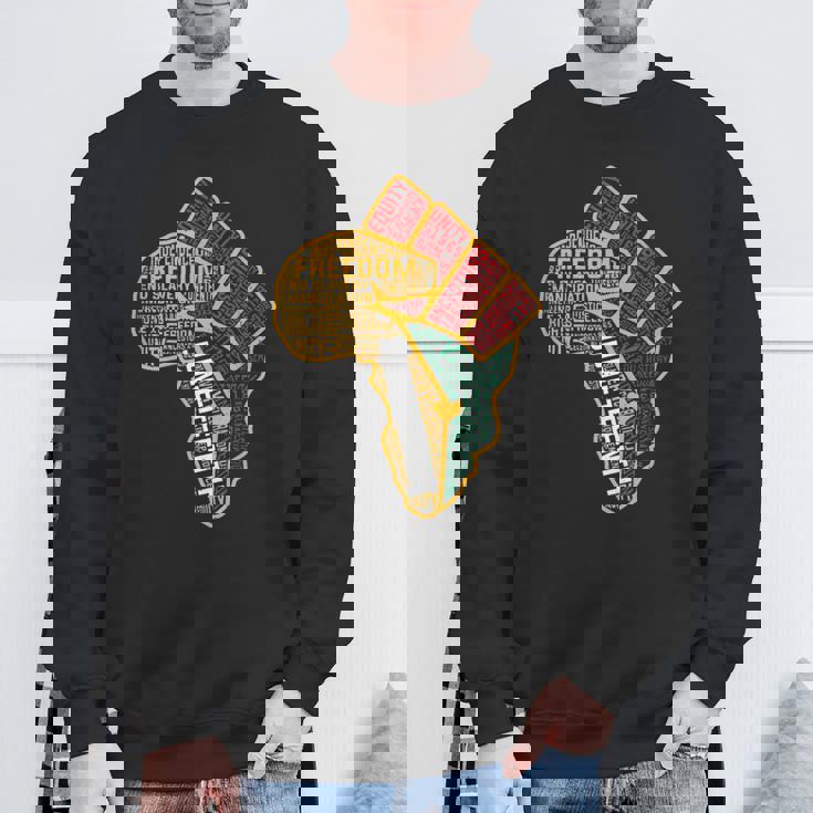 Black History Junenth Black Freedom 1865 African American Sweatshirt Gifts for Old Men