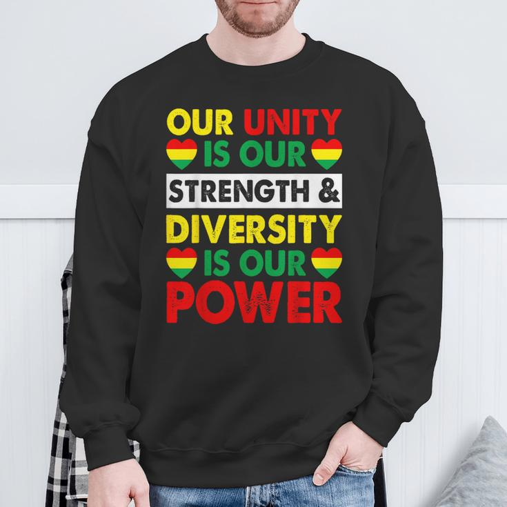 Black History Month African American Unity Power Diversity Sweatshirt Gifts for Old Men