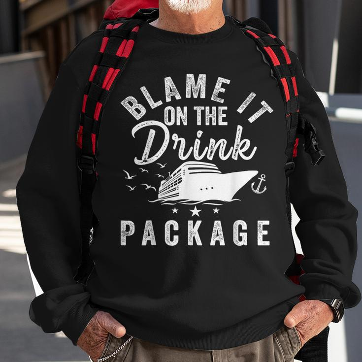 Blame It On The Drink Package Sweatshirt Gifts for Old Men