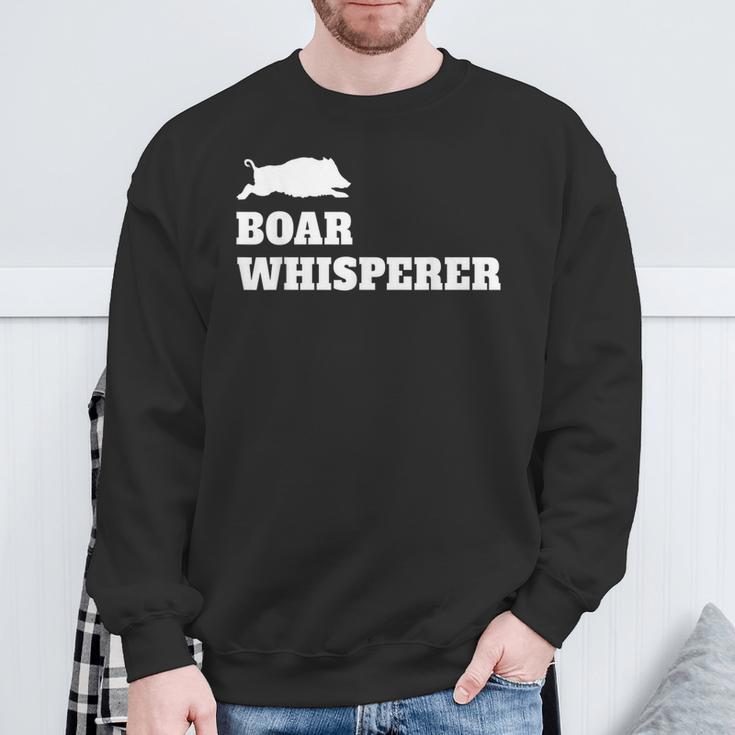 Boar Whisperer Hunting Season Wild Pigs Hog Hunters Sweatshirt Gifts for Old Men