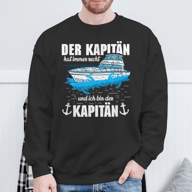 Boat Der Kapitän Hat Immer Right Sweatshirt Geschenke für alte Männer