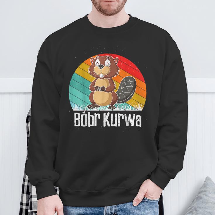 Boba Bober Flannelette Bobr Meme Vintage Retro Flannelette Sweatshirt Geschenke für alte Männer