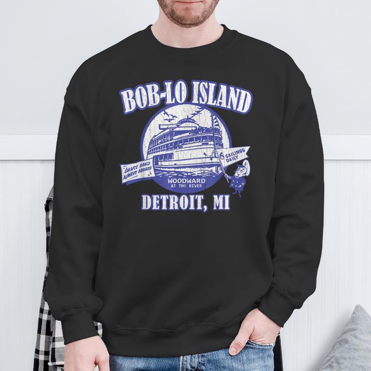 Boblo Island Vintage Look Detroit Michigan Sweatshirt Gifts for Old Men