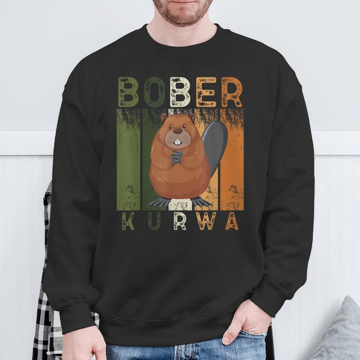 Bobr Kurwa Biber Bober Bobr Polish Beaver Meme Sweatshirt Geschenke für alte Männer