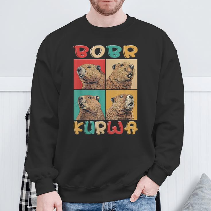 Bobr Kurwa Meme Retro Biber Kurwa Sweatshirt Geschenke für alte Männer