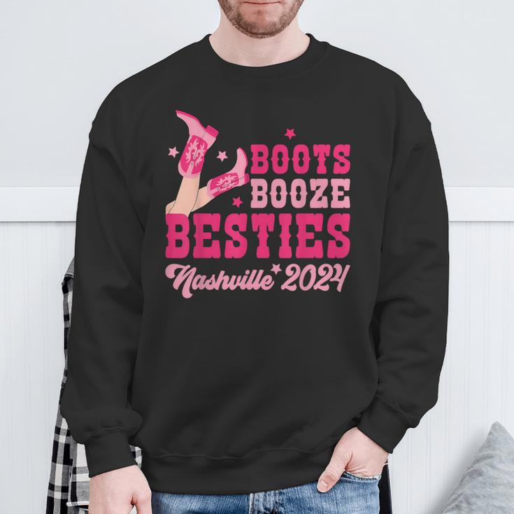 Boots Booze & Besties s Trip Nashville 2024 Sweatshirt Gifts for Old Men