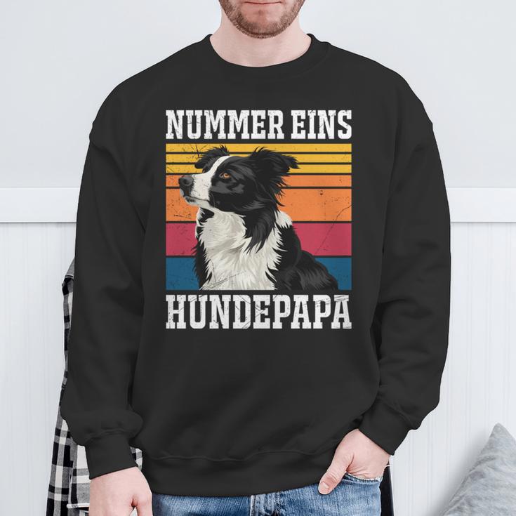 Border Collie Nummer Eins Border Collie Papaintage Sweatshirt Geschenke für alte Männer