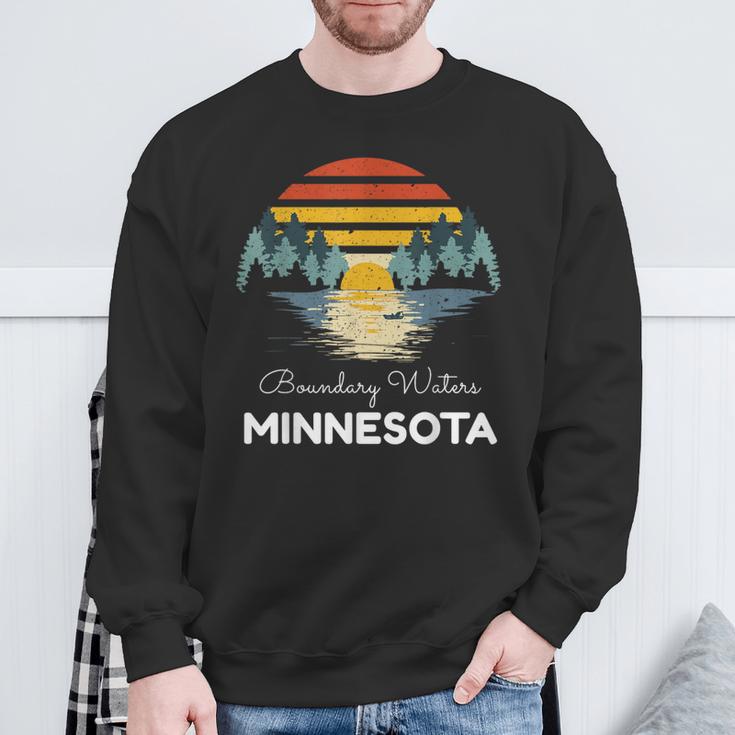 Boundary Waters Minnesota Vacation Group Sweatshirt Gifts for Old Men