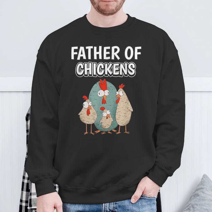 Boys Hen Dad Father's Day Father Of Chickens Sweatshirt Gifts for Old Men