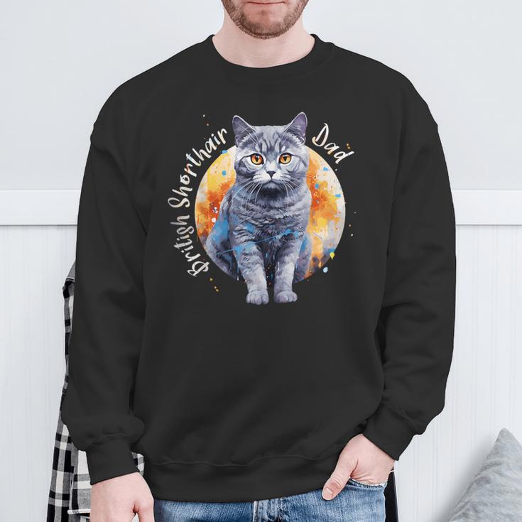 Britisch Kurzhaar Katzen Papa Cat Dad Daddy Haustier Freund Sweatshirt Geschenke für alte Männer