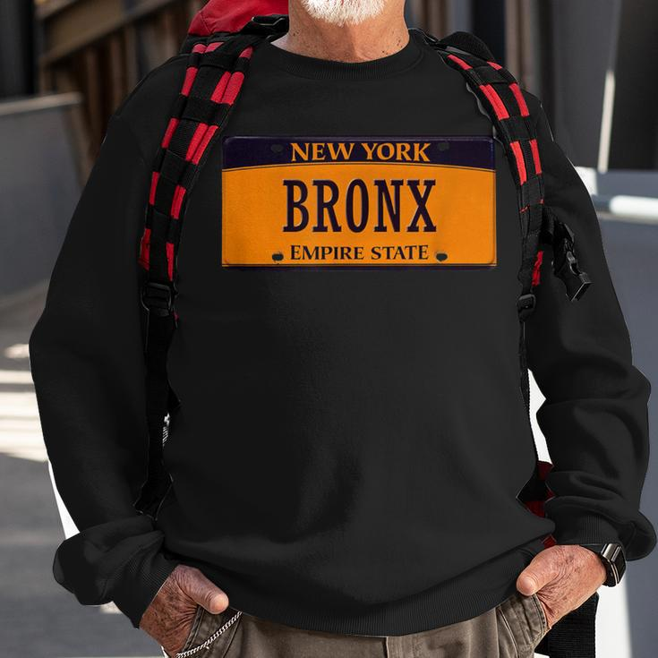 Bronx New York City Cars Plate Number Bronx Sweatshirt Gifts for Old Men