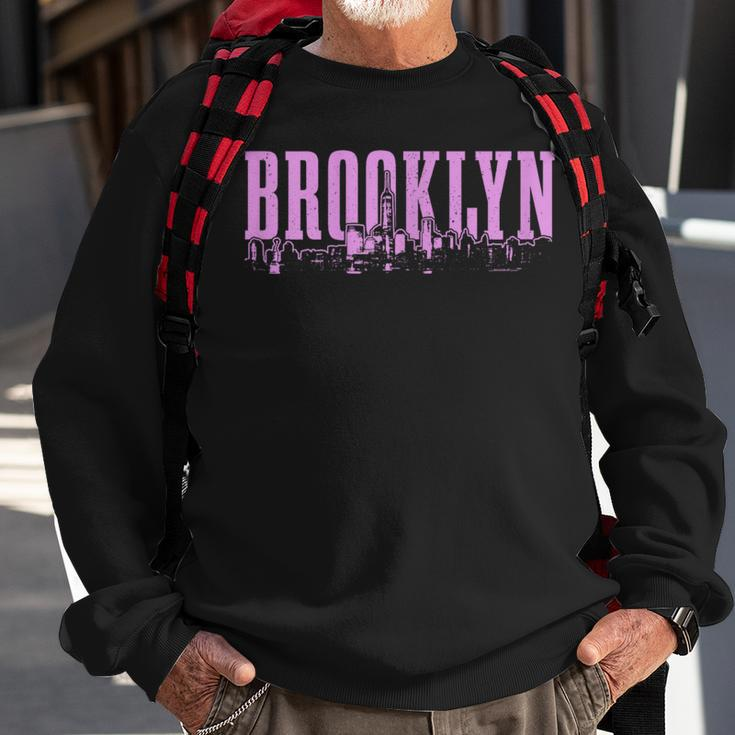 Brooklyn New York City Skyline Nyc Vintage Ny Sweatshirt Gifts for Old Men