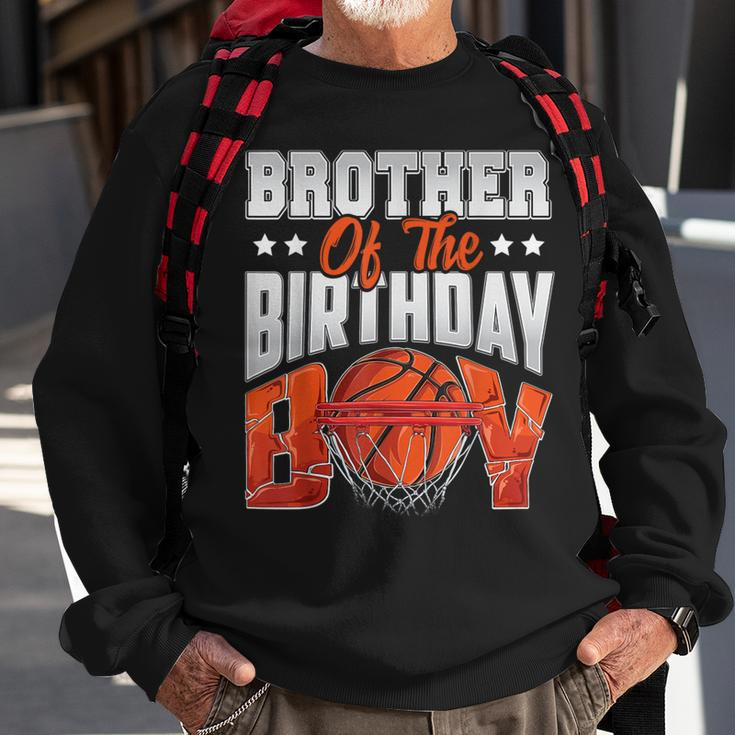 Brother Basketball Birthday Boy Family Baller B-Day Party Sweatshirt Gifts for Old Men