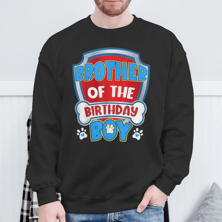 Brother Of The Birthday Boy Dog Paw Family Matching Sweatshirt Gifts for Old Men