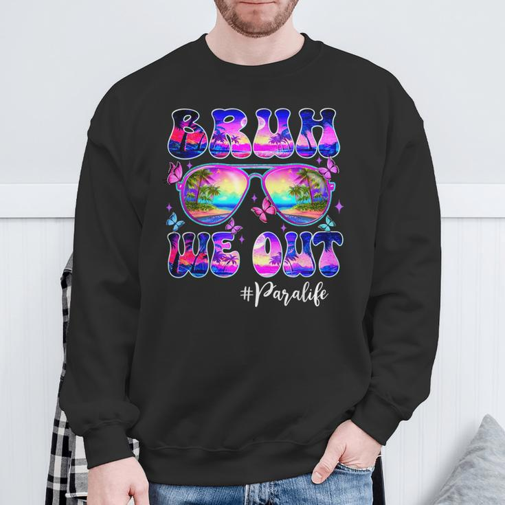 Bruh We Out Summer Para Life Sunglasses Tie Dye Sweatshirt Gifts for Old Men