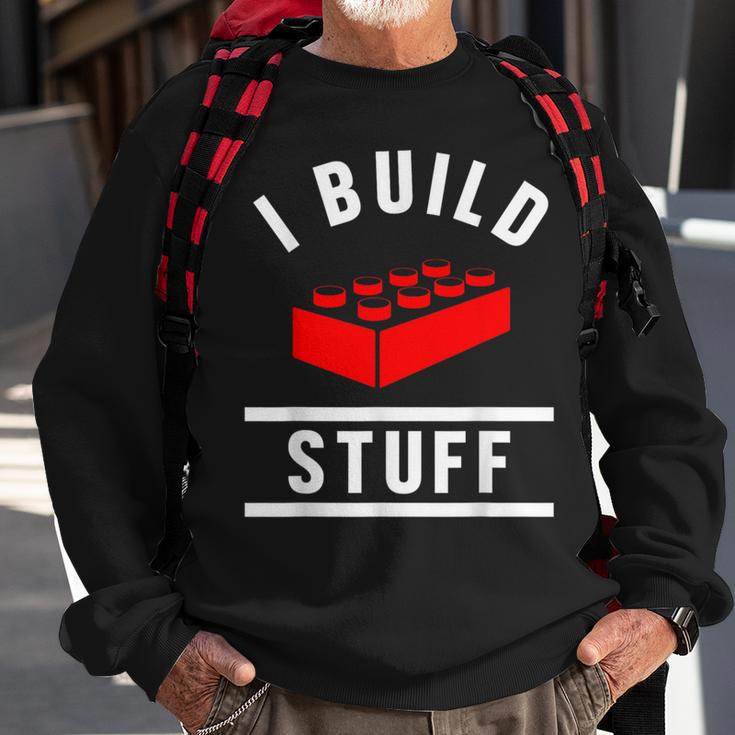 Build Stuff Master Builder Building Blocks Construction Toy Sweatshirt Gifts for Old Men