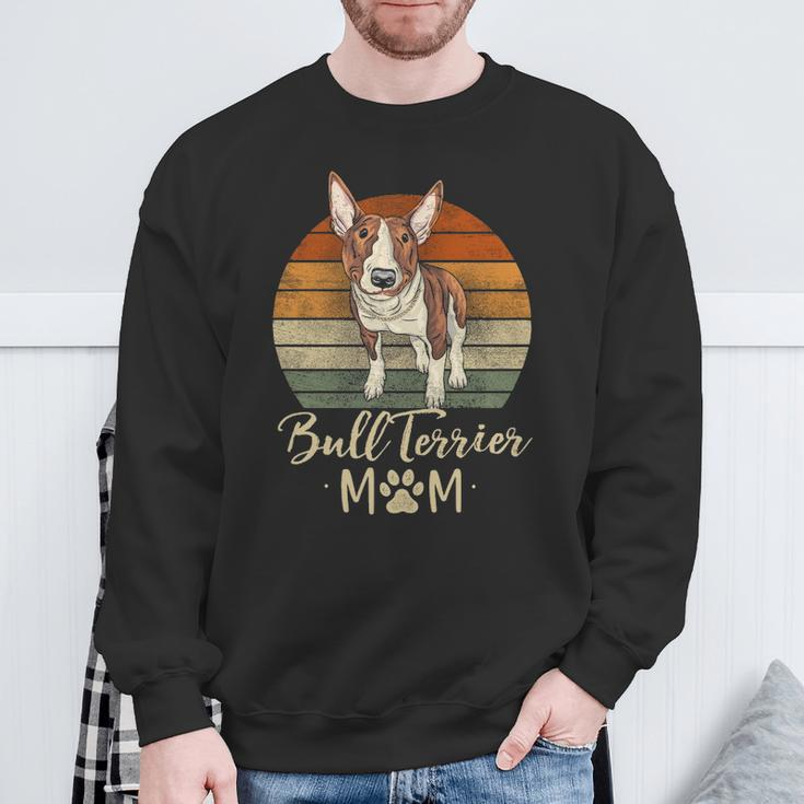Bull Terrier Mom Retro Bull Terrier Lover Dog Mama Sweatshirt Gifts for Old Men