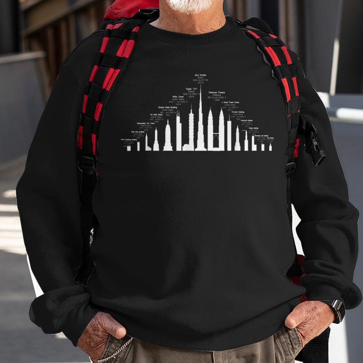 Burj Khalifa Dubai Skyscraper Highest Building Sweatshirt Gifts for Old Men