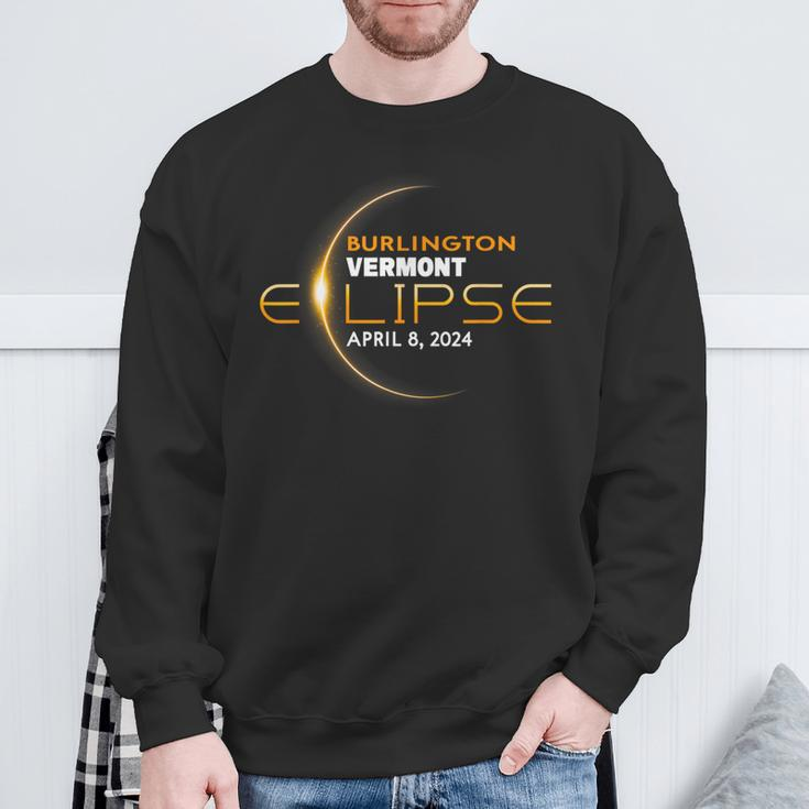 Burlington Vermont Total Solar Eclipse 2024 Sweatshirt Gifts for Old Men
