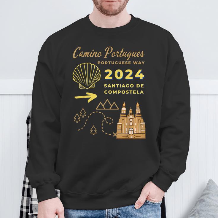 Camino Portugues Santiago De Compostela Portuguese Way 2024 Sweatshirt Geschenke für alte Männer