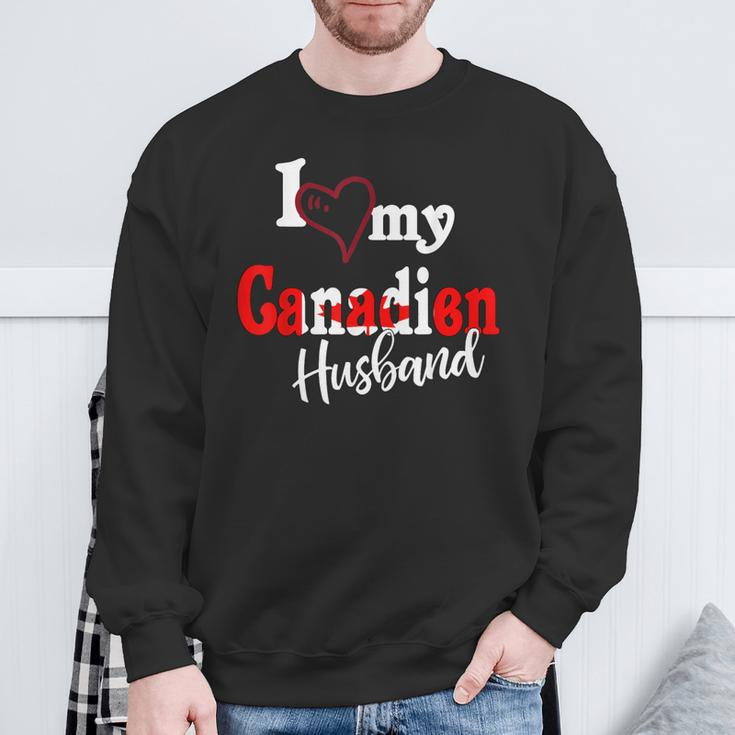 Canada I Love My Canadien Husband Couple Matching Sweatshirt Gifts for Old Men