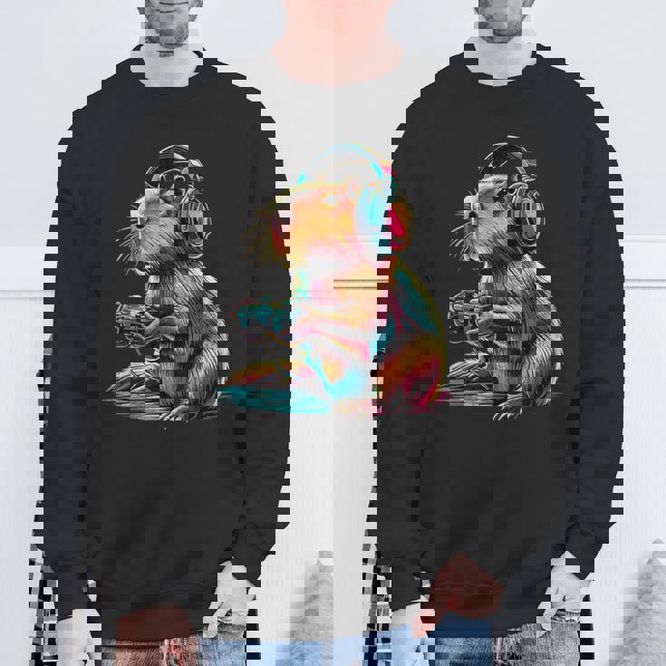 Capybara Video Games Capybara Sweatshirt Gifts for Old Men