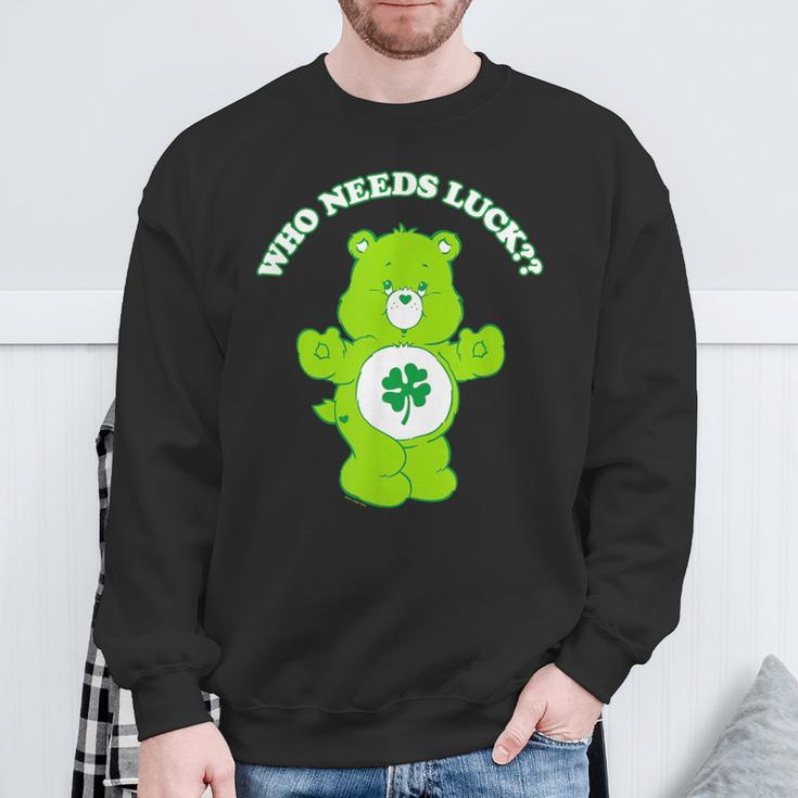 Care Bears St Patrick's Day Good Luck Bear Who Needs Luck Sweatshirt Gifts for Old Men