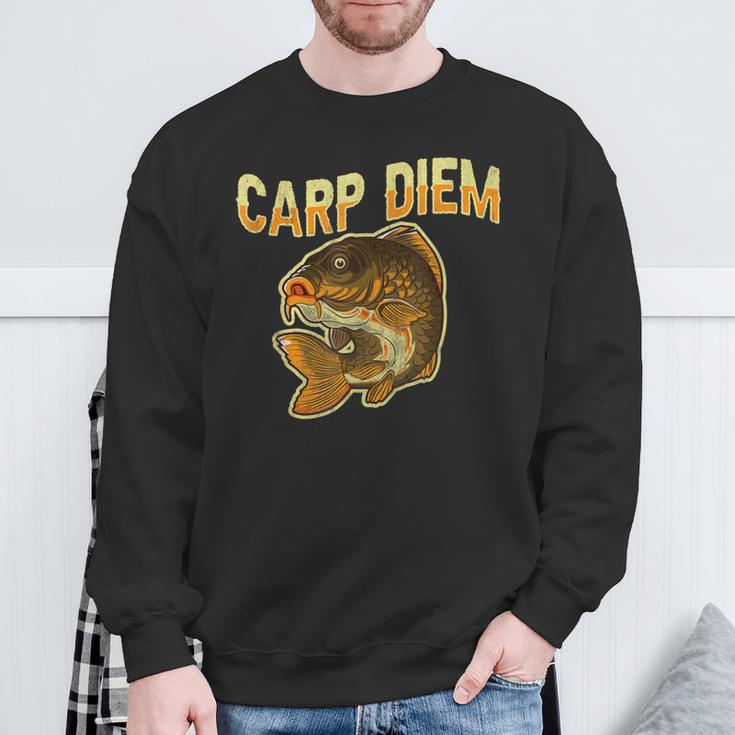 Carp Diem Carp Angel Sweatshirt Geschenke für alte Männer