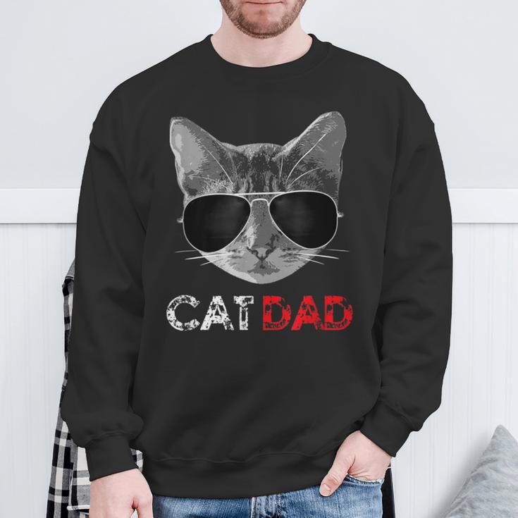 Cat Dad Father's Day For Cat Lovers Sweatshirt Gifts for Old Men