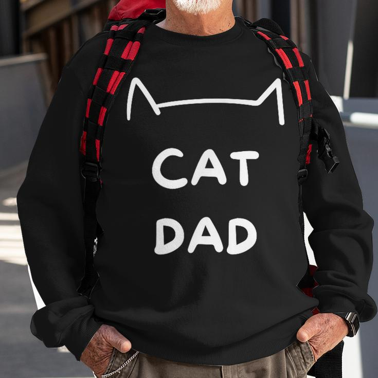 Cat Dad Cat Cute Men Sweatshirt Gifts for Old Men