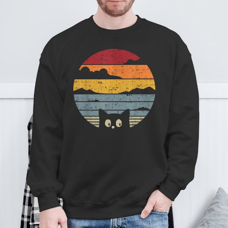 Cat Vintage Kitten Retro Cool Summer Sweatshirt Geschenke für alte Männer