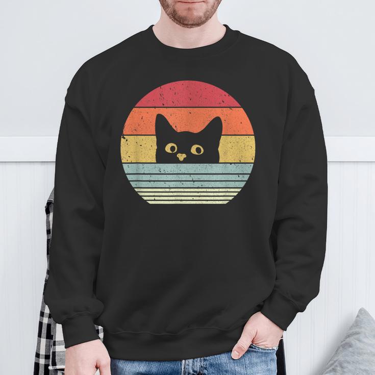 Cat Vintage Retro Vintage Sweatshirt Geschenke für alte Männer