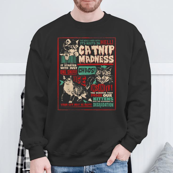 Catnip Madness Cute Kitten Cat Lover Cat Owners Sweatshirt Gifts for Old Men