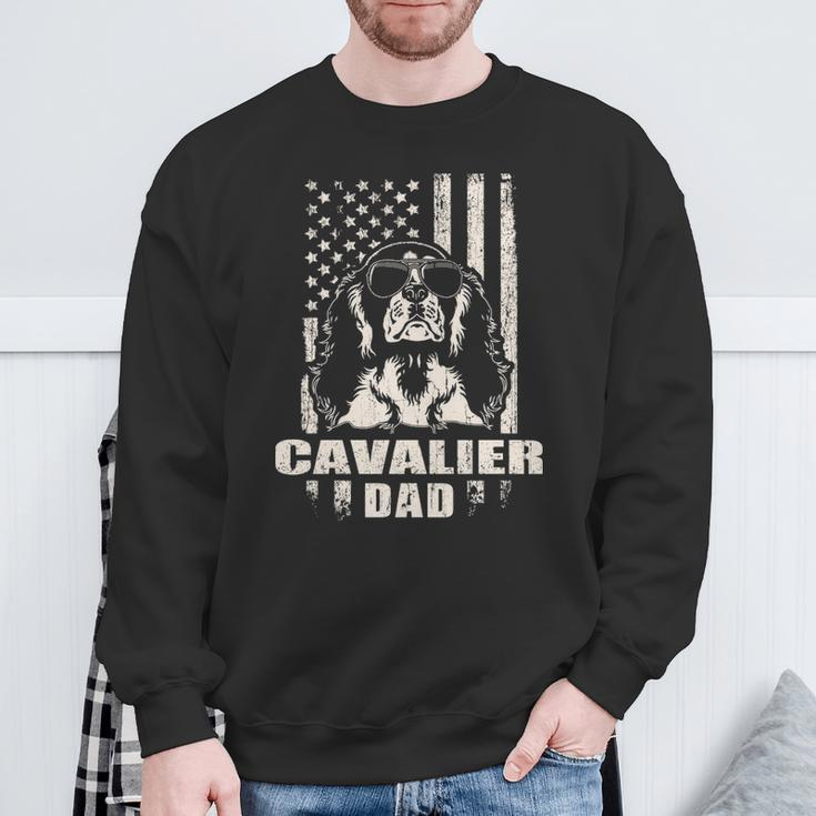 Cavalier Dad Cool Vintage Retro Proud American Sweatshirt Gifts for Old Men