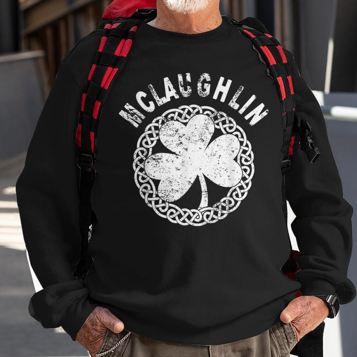 Celtic Theme Mclaughlin Irish Family Name Sweatshirt Gifts for Old Men