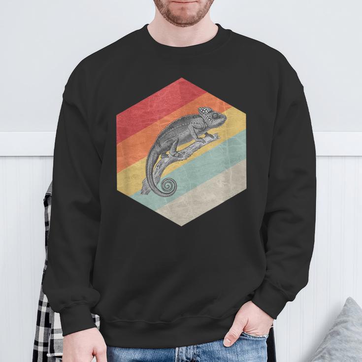 Chameleon Chameleon Retrointage Lizard Sweatshirt Geschenke für alte Männer