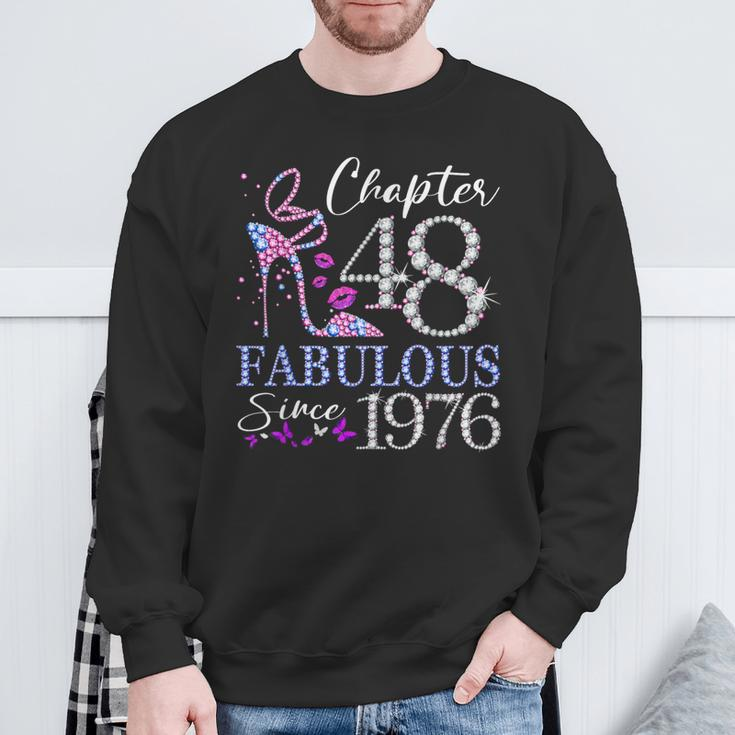 Chapter 48 Fabulous Since 1976 48Th Birthday Queen Diamond Sweatshirt Gifts for Old Men