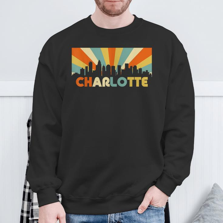 Charlotte City Retro Vintage Nc North Carolina 70S Sweatshirt Gifts for Old Men